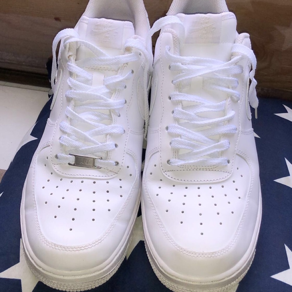air force1s size 12 . clean all white